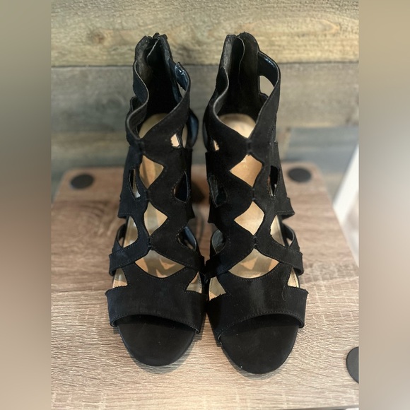 Limelight Black Strappy Heels - Picture 7 of 13